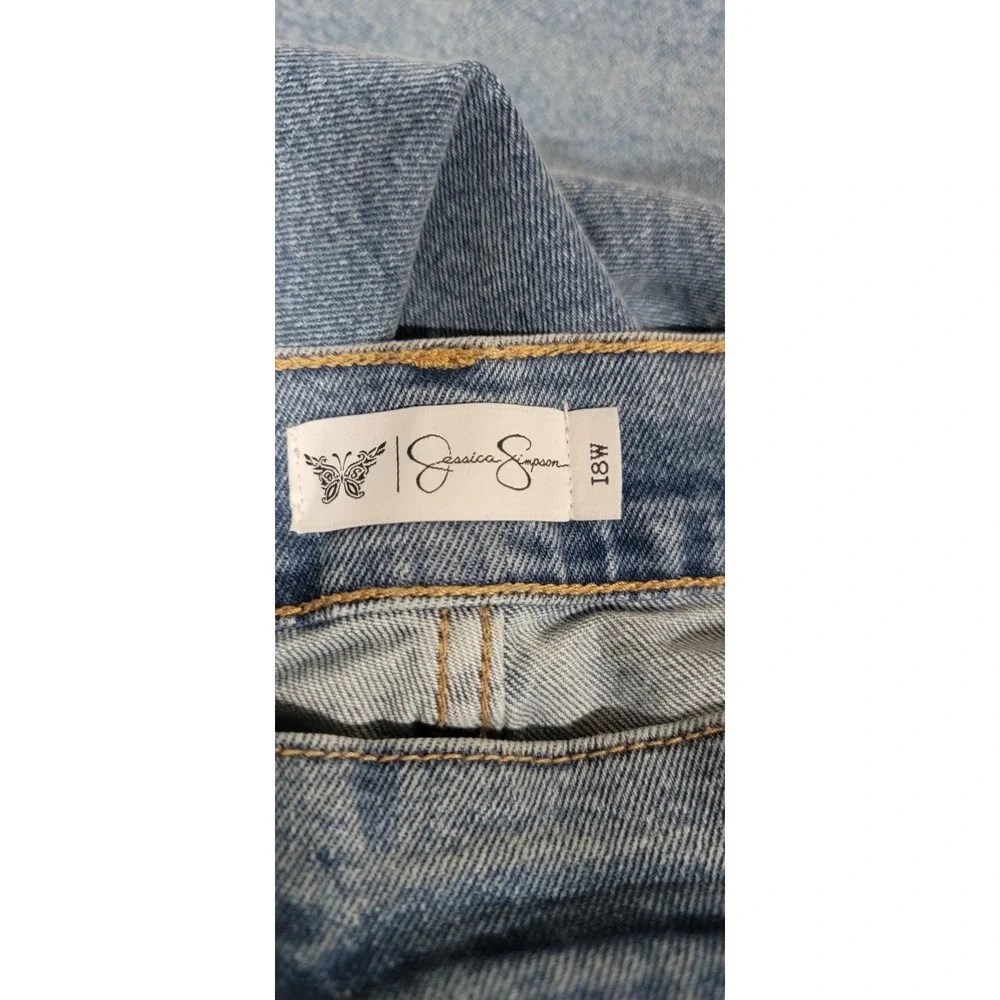 Jessica Simpson Women's Buttercup Wide Leg Boyfriend Medium Wash Jeans 18W  NWT